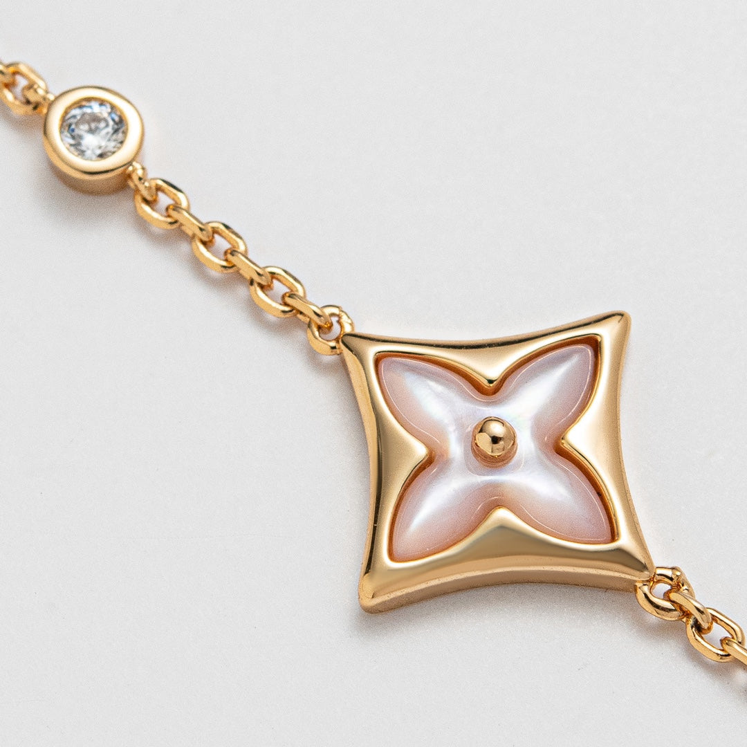 STAR 1 DIAMOND PINK GOLD BRACELET