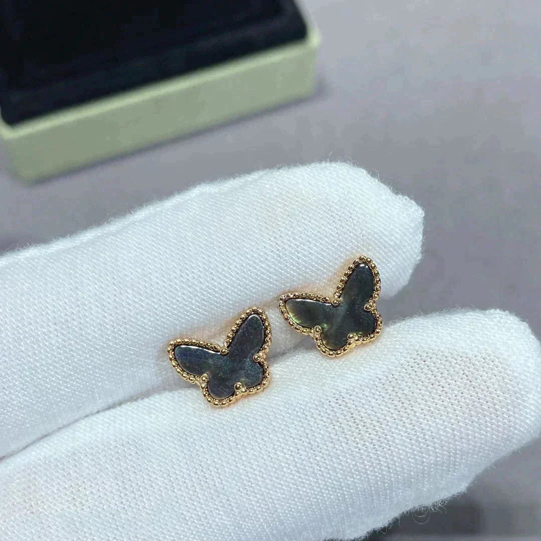 BUTTERFLY DARK MOP  EARRINGS