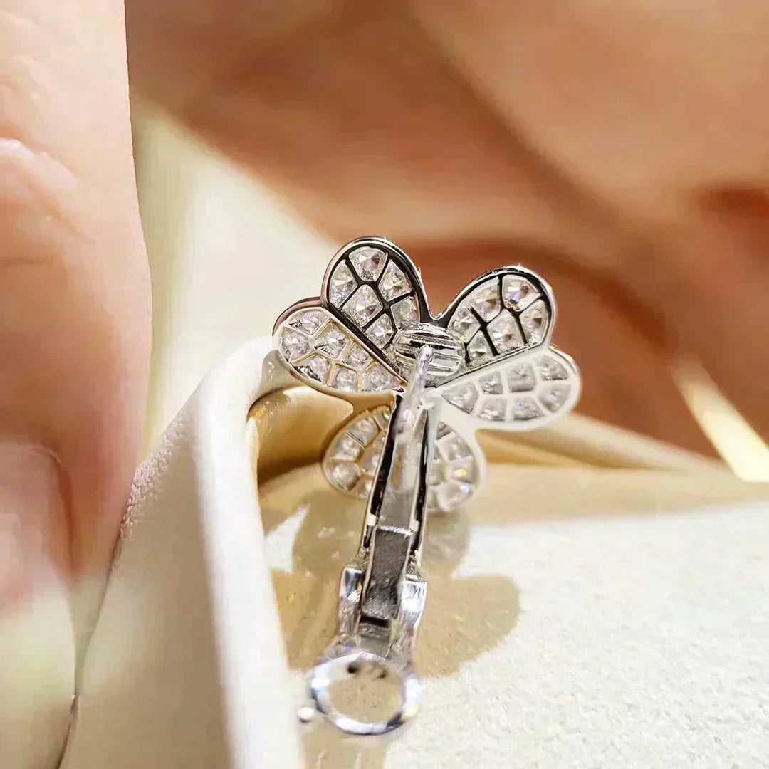 CLOVER COMOS DIAMOND EARRINGS SILVER