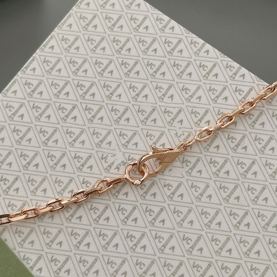 LUCKY SPRING 15 MOTIFS ROSE GOLD NECKLACE