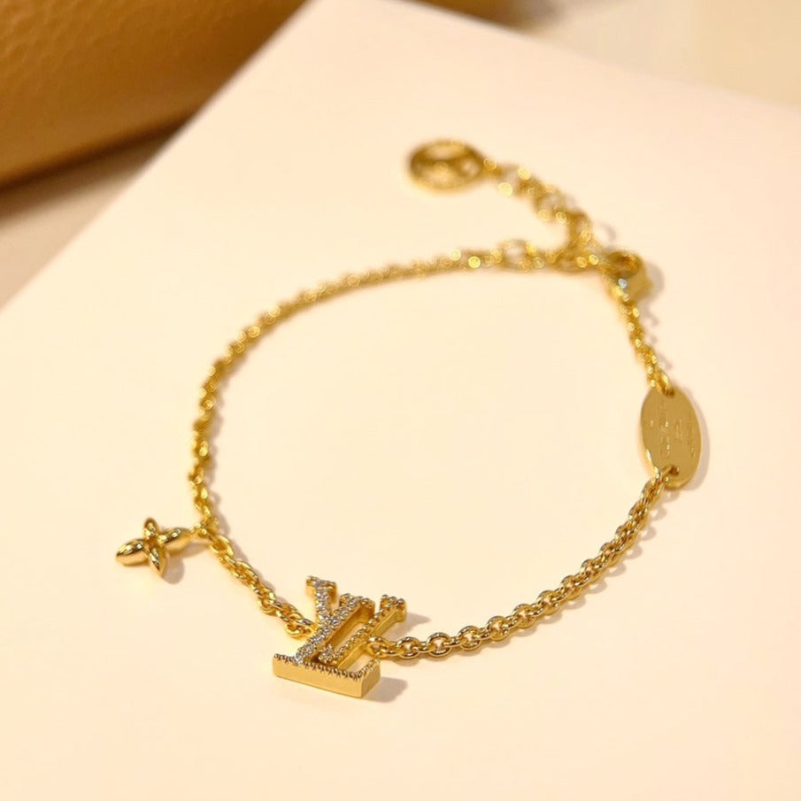 LOGO STAR MOTIF GOLD BRACELET