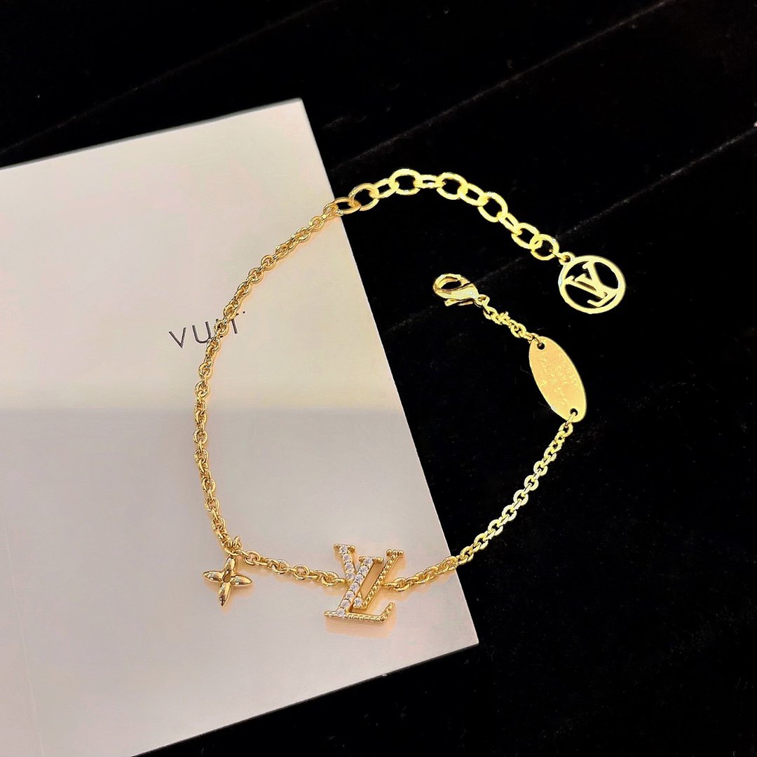 LOGO STAR MOTIF GOLD BRACELET