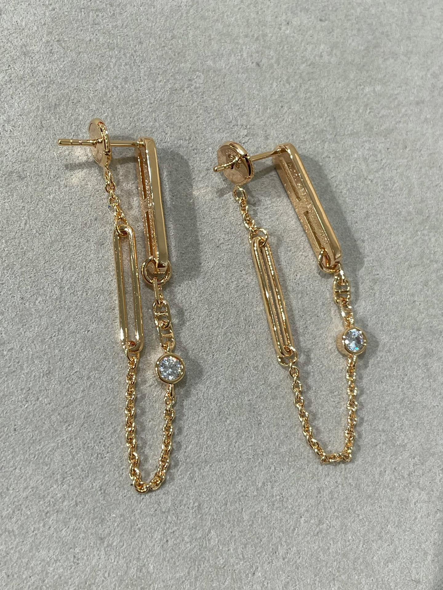 CHAINE CHAOS DIAMOND DROP EARRINGS