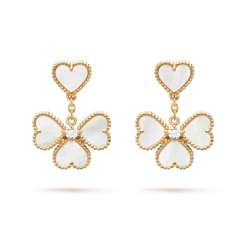 CLOVER SWEET WHITE MOP EARRINGS