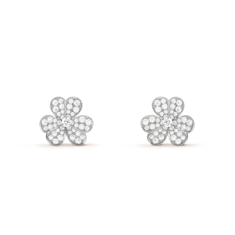 CLOVER COMOS DIAMOND EARRINGS SILVER