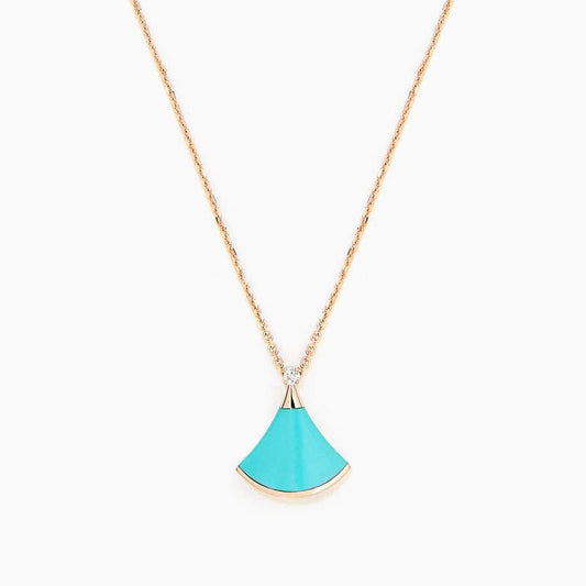 DREAM NECKLACE TURQUOISE PINK GOLD