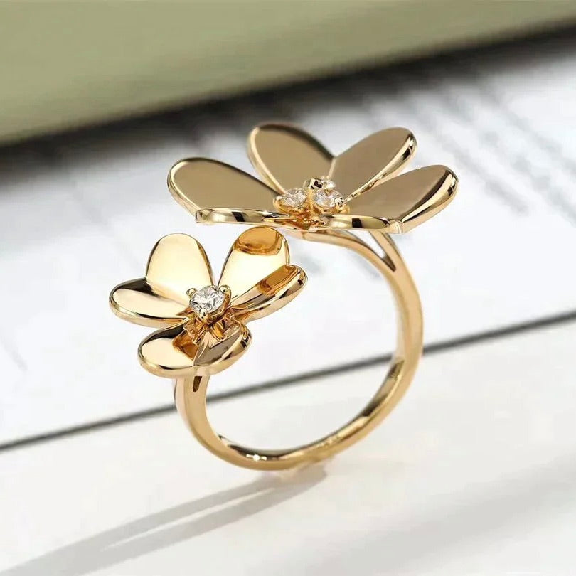 CLOVER COMOS GOLD DIAMOND RING