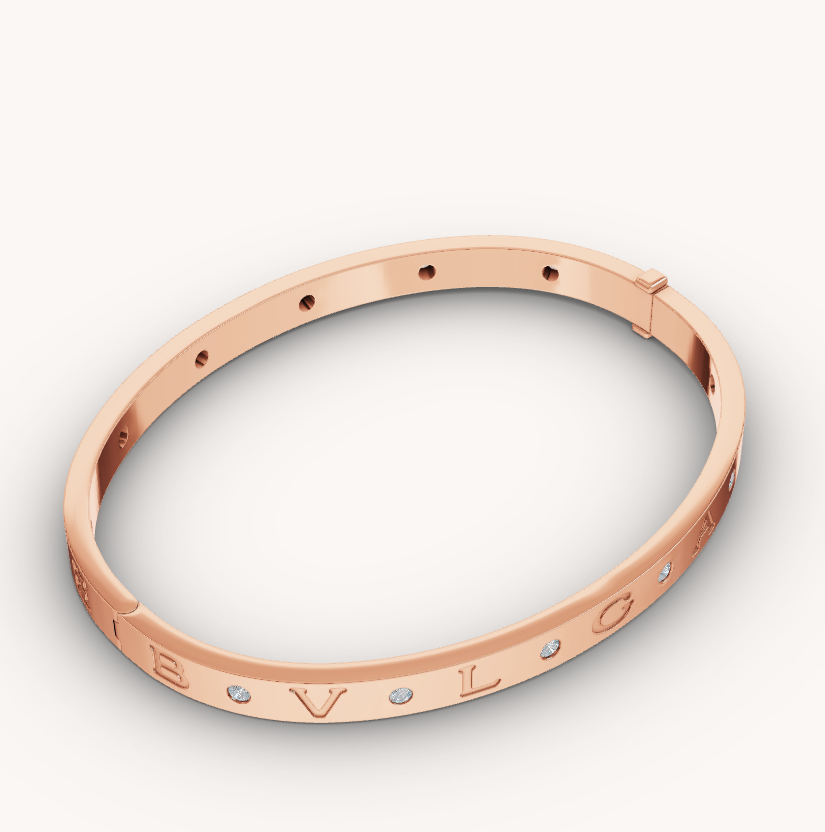 ZERO 1 PINK GOLD 12 DIAMONDS BRACELET