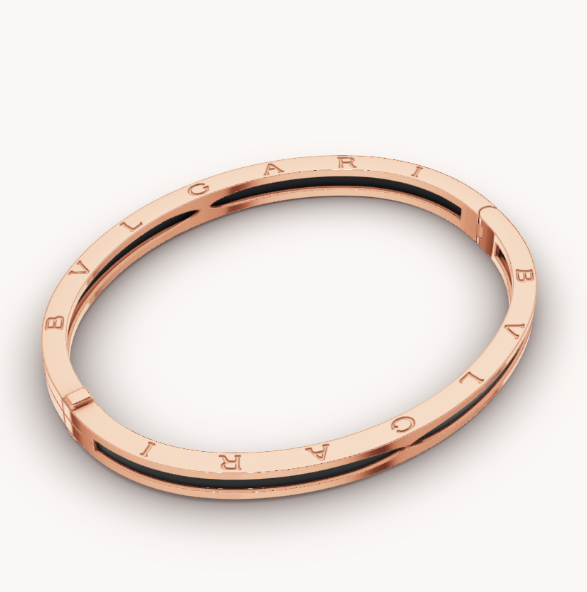 ZERO 1 PINK GOLD WITH BLACK CERAMIC BRACELET