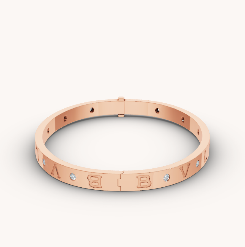 ZERO 1 PINK GOLD 12 DIAMONDS BRACELET