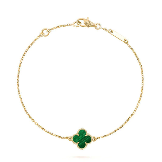 CLOVER BRACELET MALACHITE 1 MOTIF