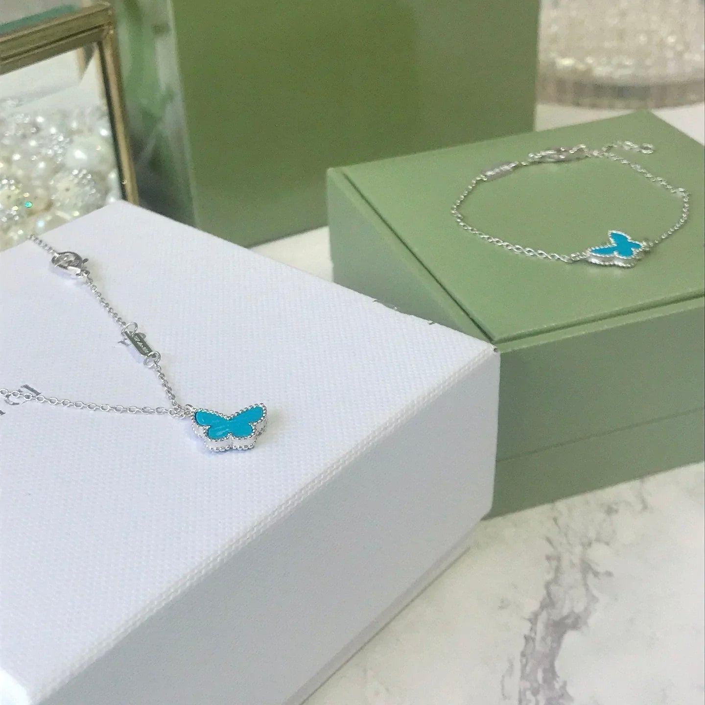 BUTTERFLY TURQUOISE BUTTERFLY BRACELET SILVER