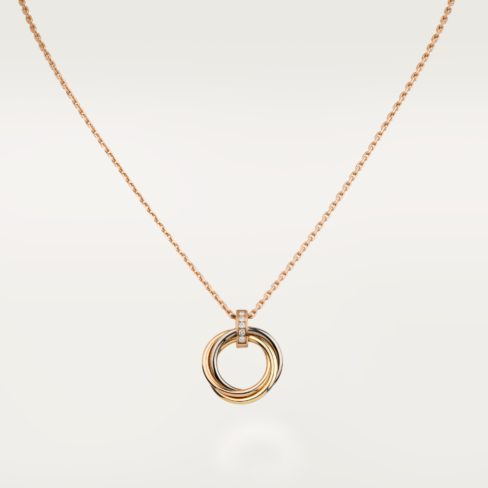 TRINITY NECKLACE GOLD  DIAMONDS