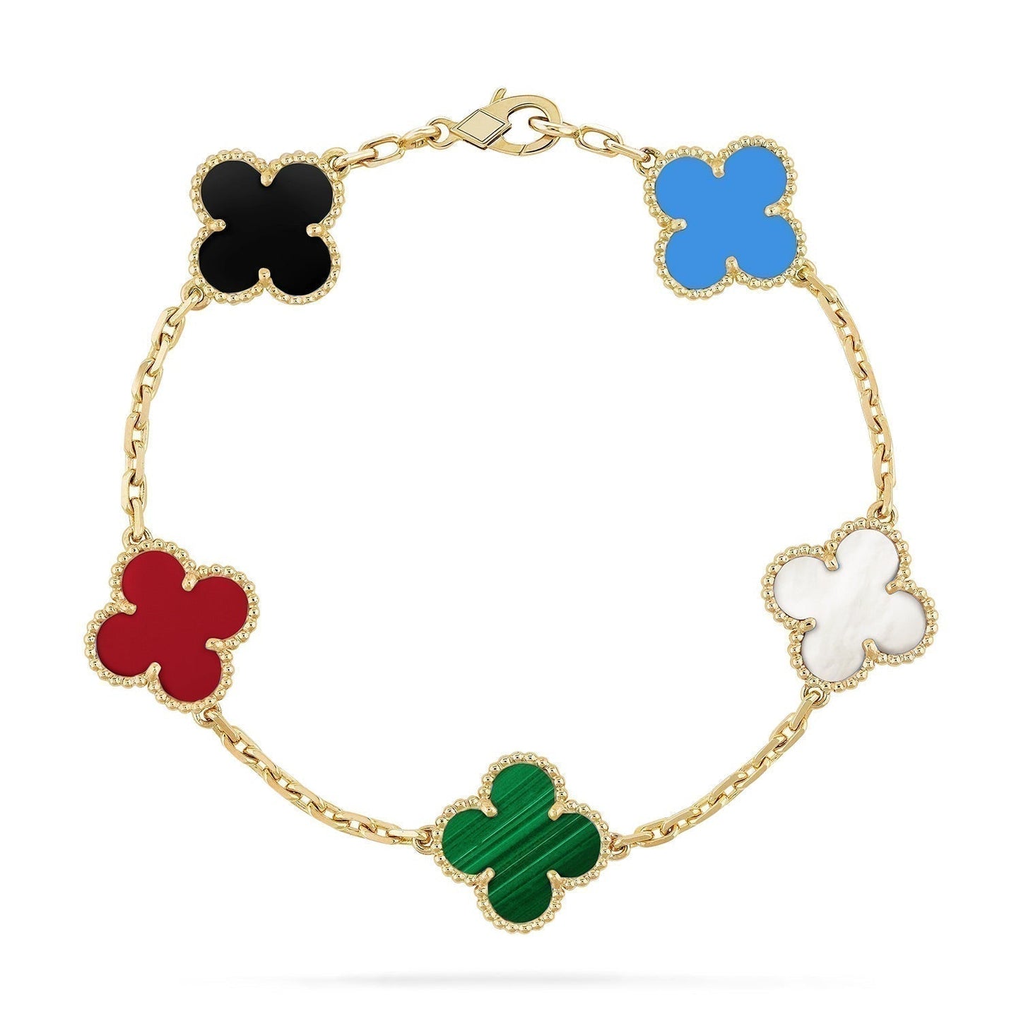 CLOVER 5 MOTIFS MULTICOLOR  BRACELET