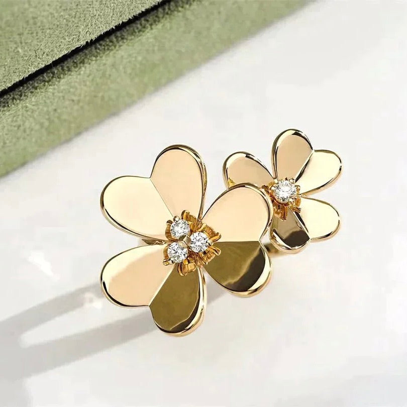 CLOVER COMOS GOLD DIAMOND RING