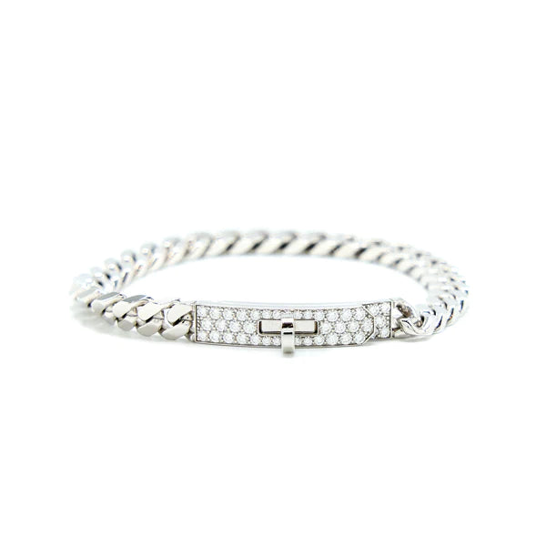 KELLY CHAIN SILVER DIAMOND BRACELET