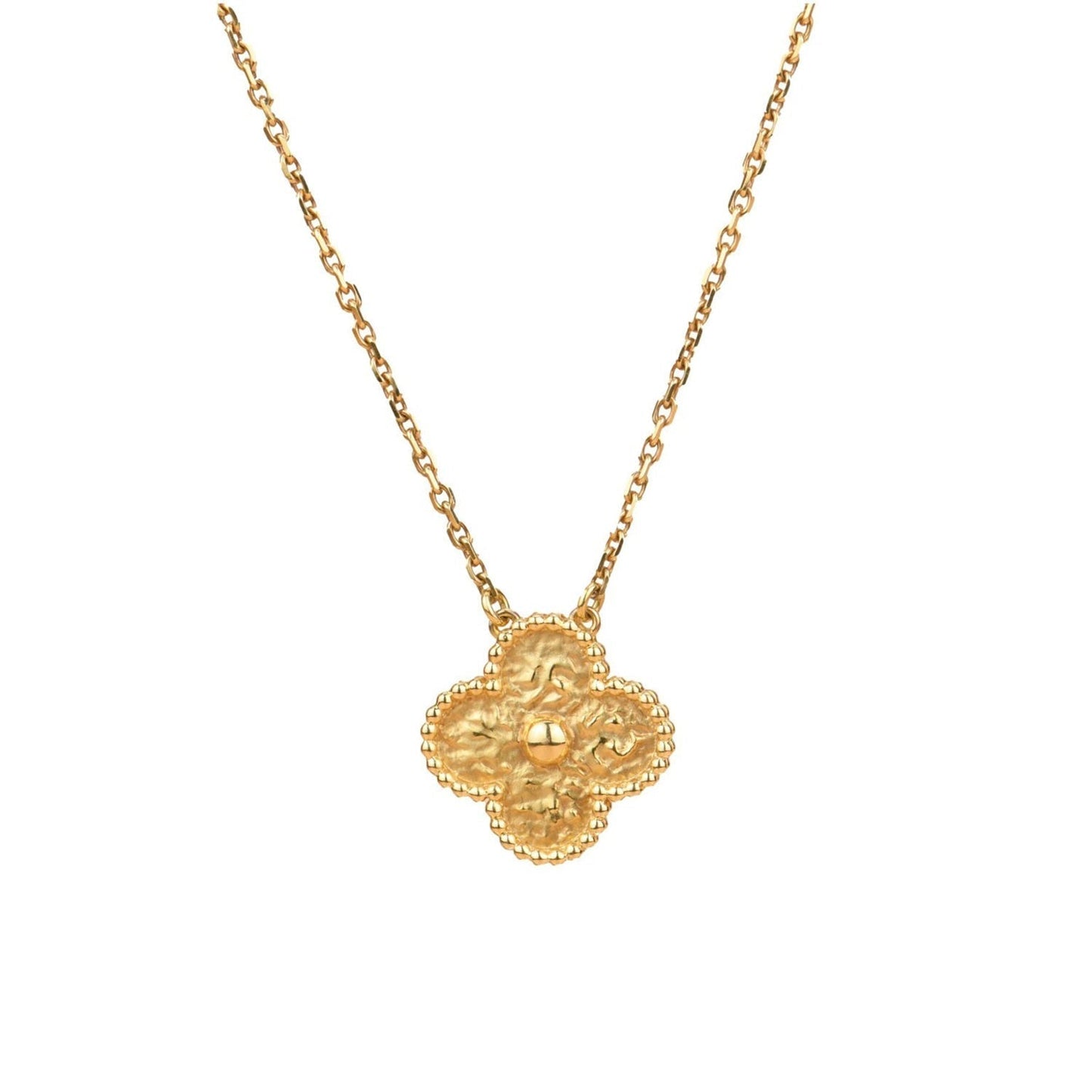 CLOVER 15MM  BRONZING NECKLACE