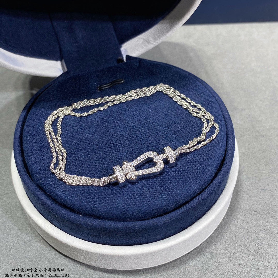 FORCE SMALL HORSESHOE  DIAMOND CHAIN ROPE BRACELET