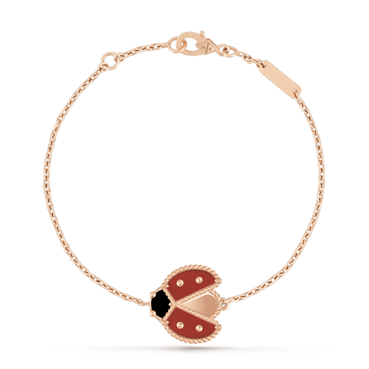 LUCKY SPRING 1 MOTIF PINK GOLD BRACELET