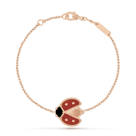 LUCKY SPRING 1 MOTIF PINK GOLD BRACELET