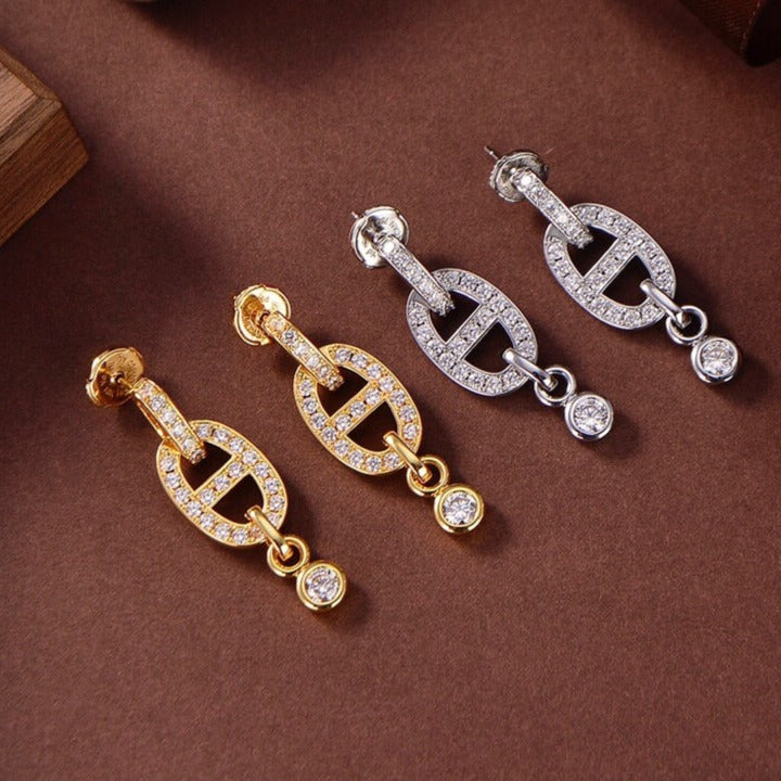 HM CHAINE DIAMOND EARRINGS