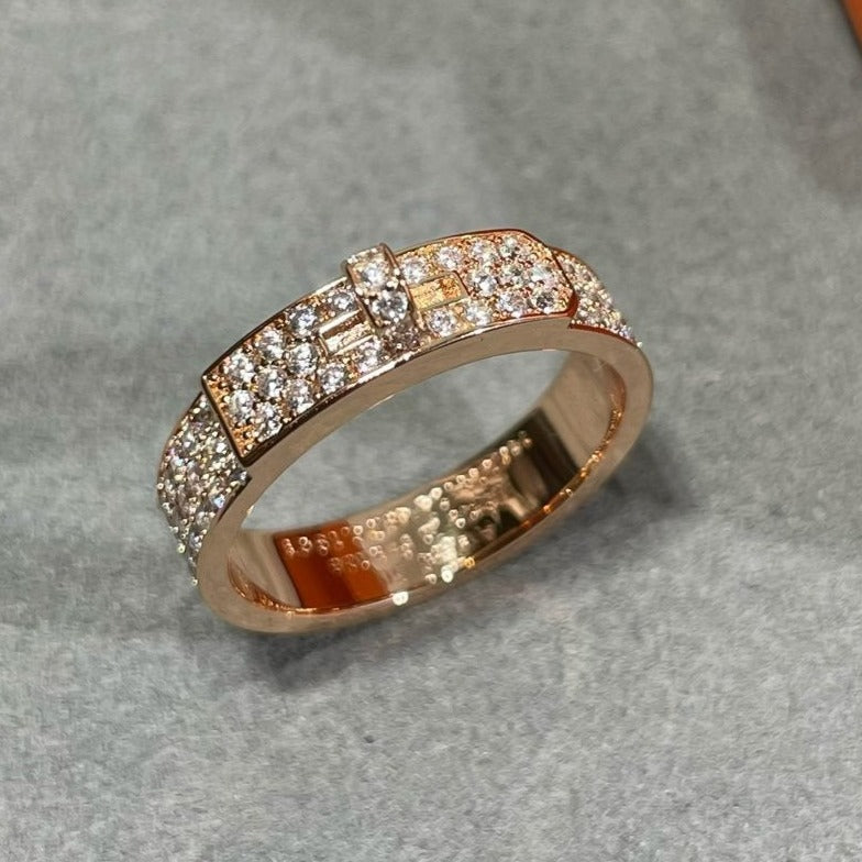 KELLY PINK GOLD DIAMOND RING