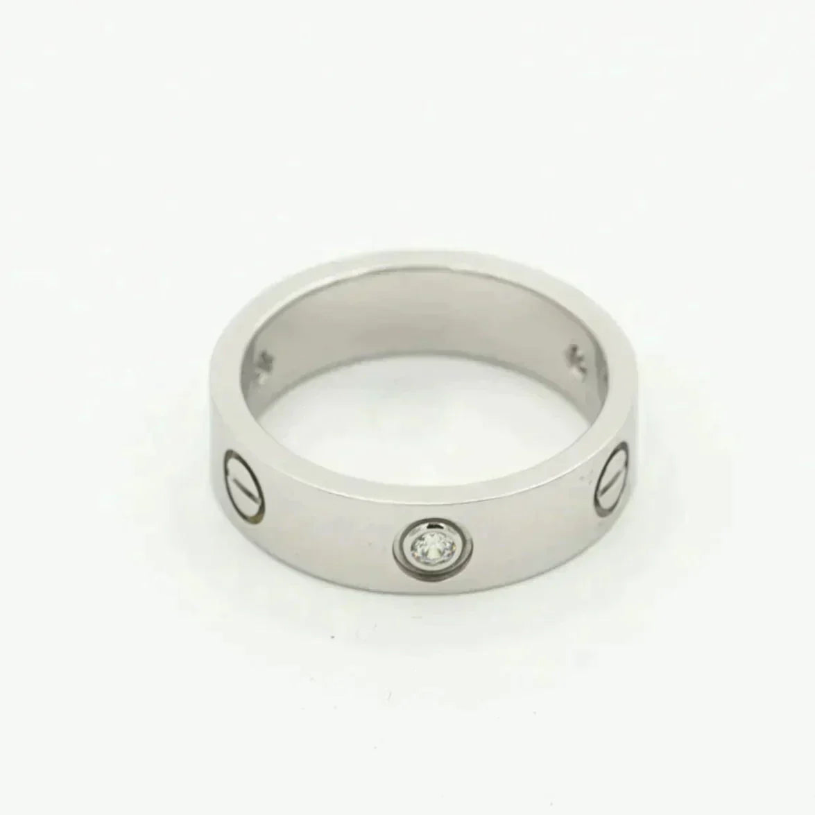 LOVE RING 5.5MM 3 DIAMONDS SILVER