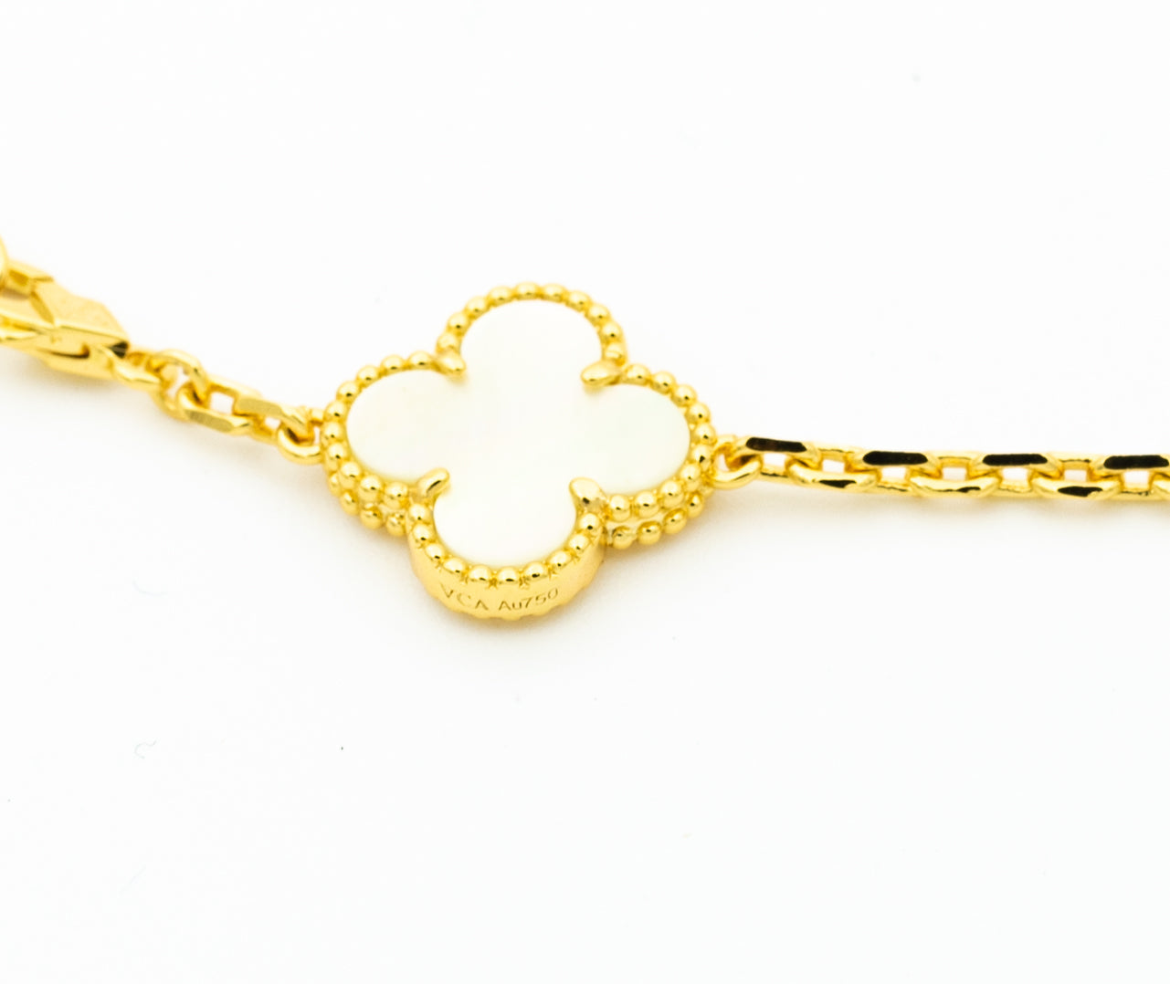 CLOVER BRACELET 5 MOTIFS ONYX MOP