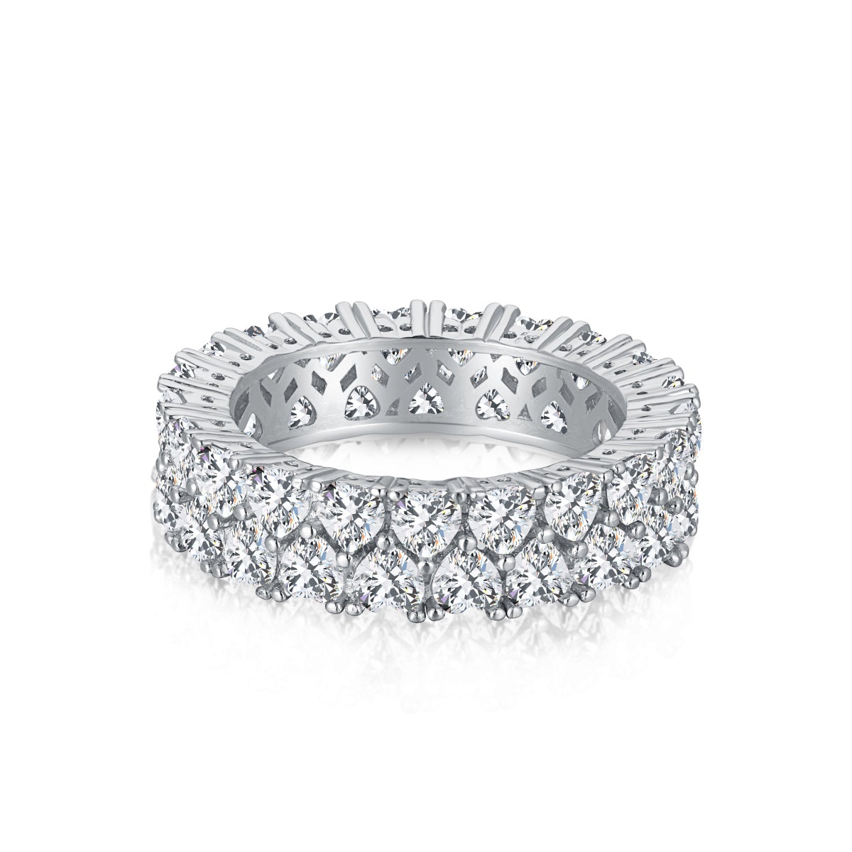 [XXX]Sparkling Full Heart Ring