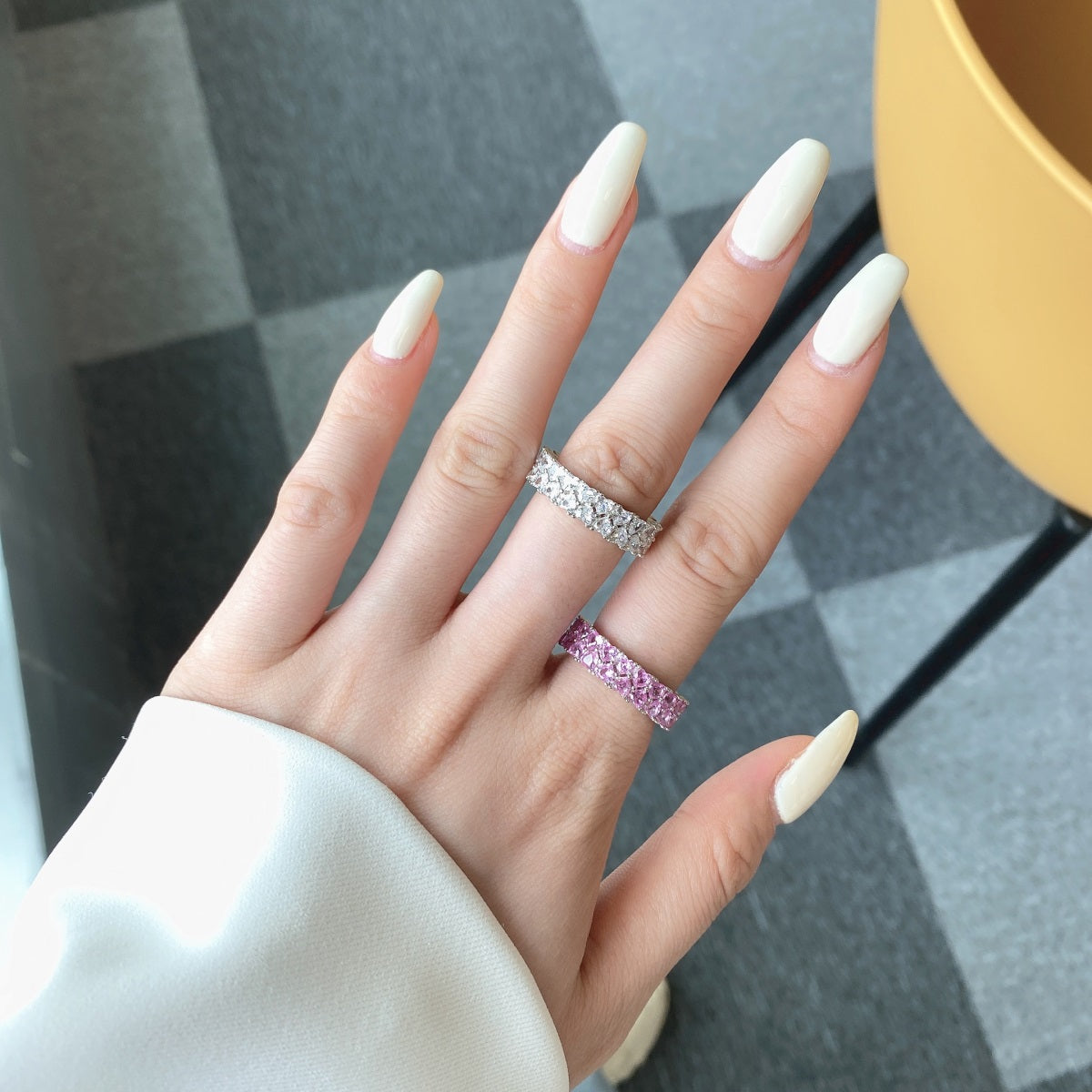 [XXX]Sparkling Full Heart Ring