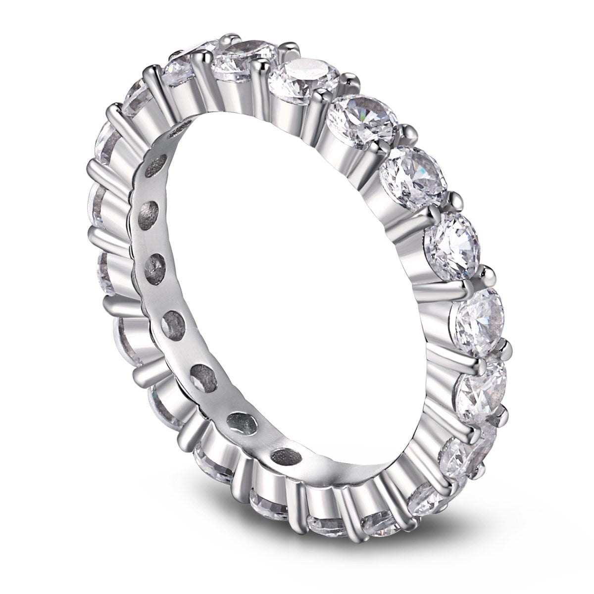 [XXX]Sparkling Round Cut Tennis Ring