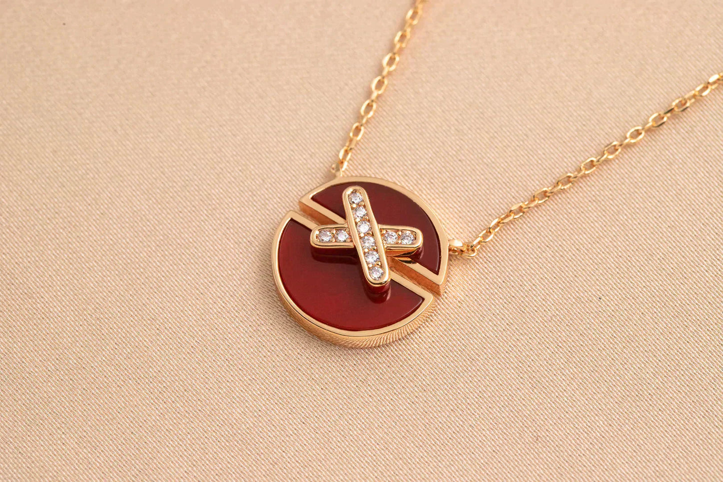 JEUX DE ROSE GOLD DIAMOND NECKLACE