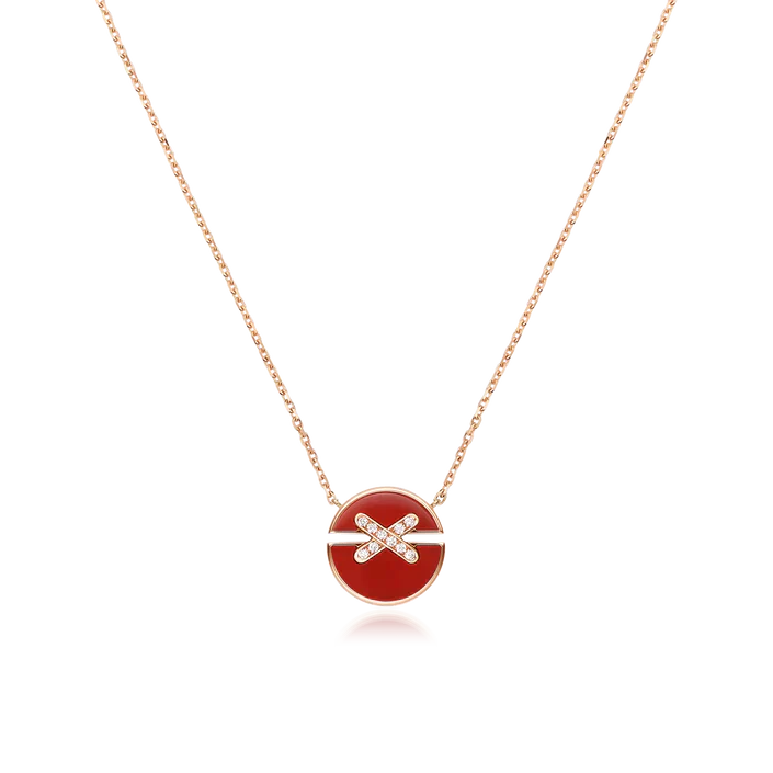 JEUX DE ROSE GOLD DIAMOND NECKLACE