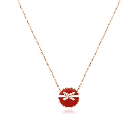 JEUX DE ROSE GOLD DIAMOND NECKLACE