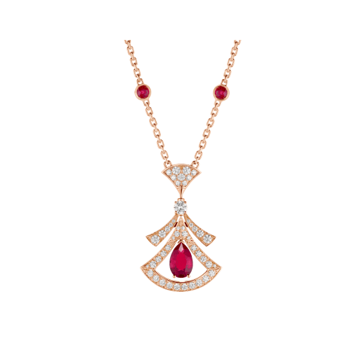 DREAM NECKLACE CARNELIAN DIAMOND PINK GOLD