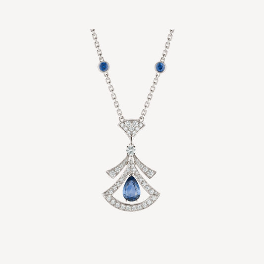 DREAM NECKLACE AGATE DIAMOND SILVER