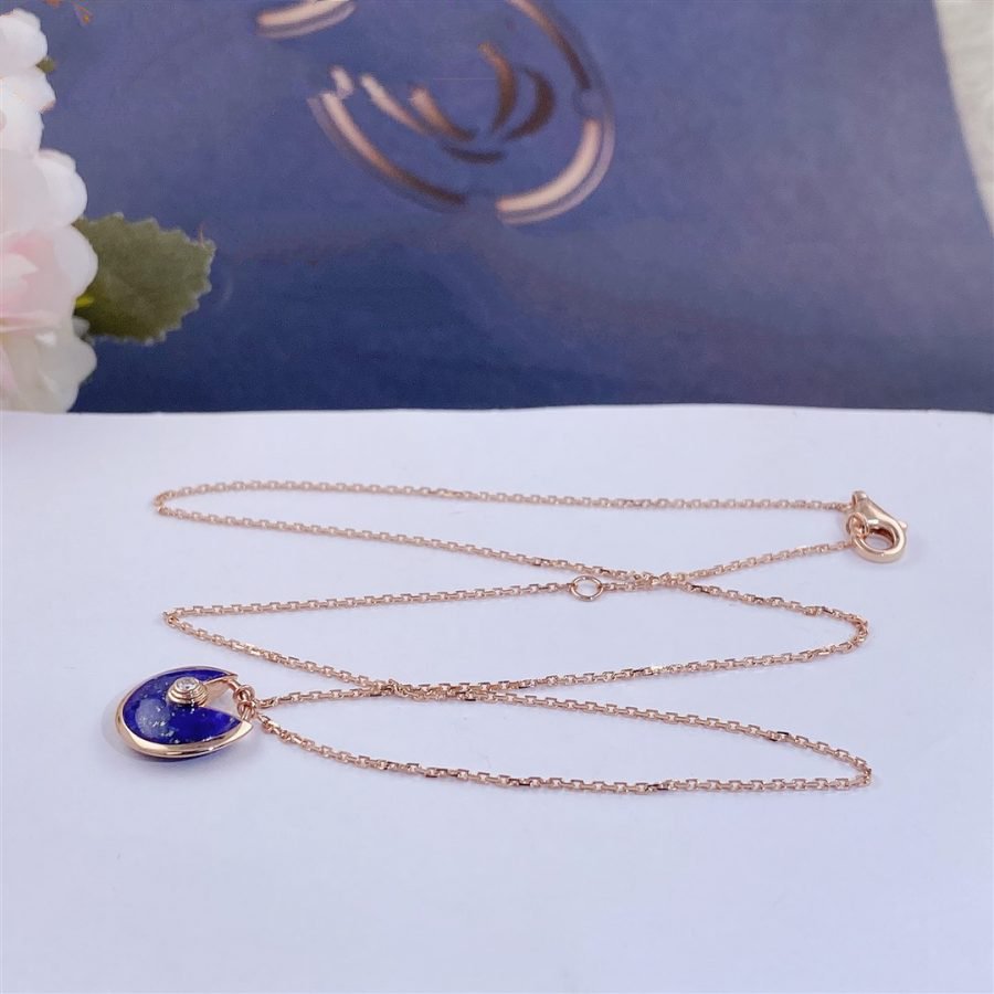 AMULETTE ROSE GOLD AGATE NECKLACE