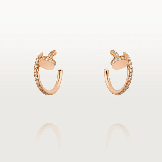 JUSTE EARRINGS 12.75MM PINK GOLD DIAMOND