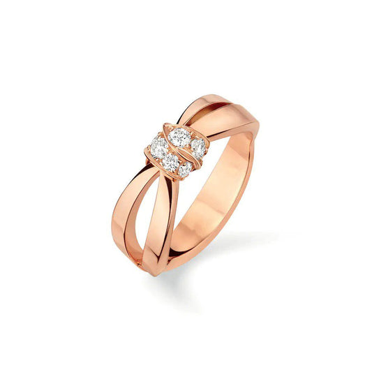 LIENS RING PINK GOLD DIAMOND