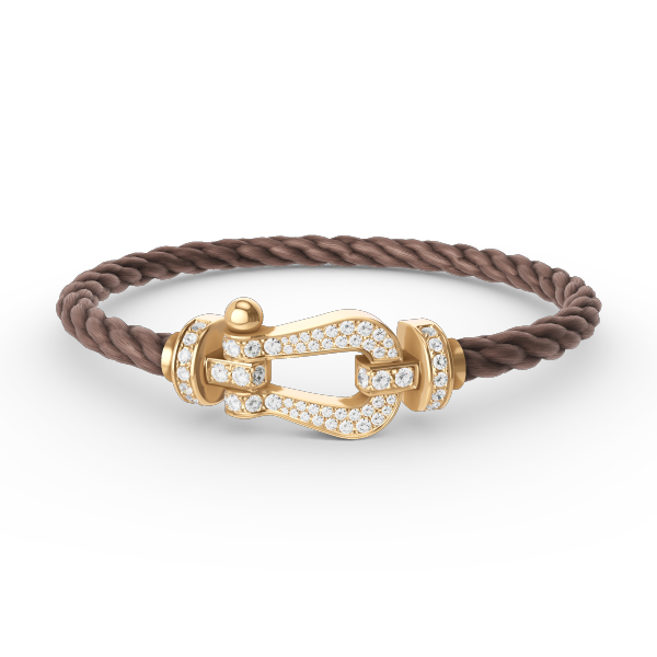 FORCE LARGE HORSESHOE FULL DIAMOND BRACELET GOLD