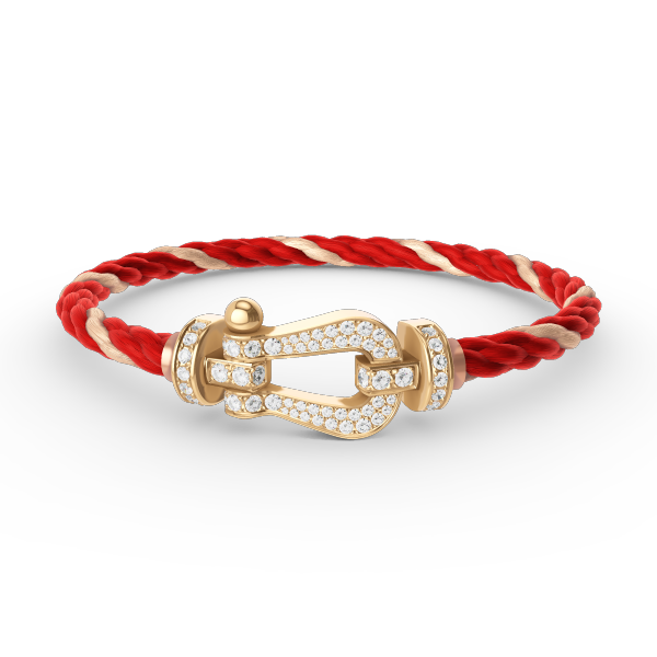 FORCE LARGE HORSESHOE FULL DIAMOND BRACELET GOLD