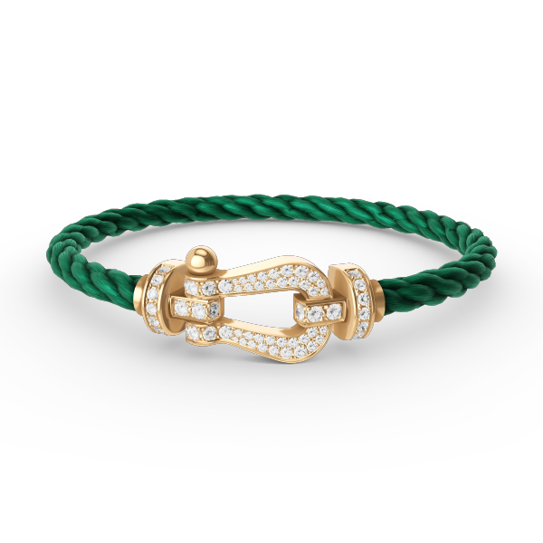 FORCE LARGE HORSESHOE FULL DIAMOND BRACELET GOLD