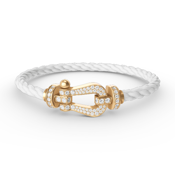 FORCE LARGE HORSESHOE FULL DIAMOND BRACELET GOLD