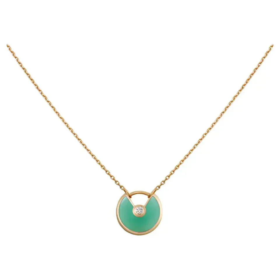 AMULETTE GOLD MALACHITE NECKLACE