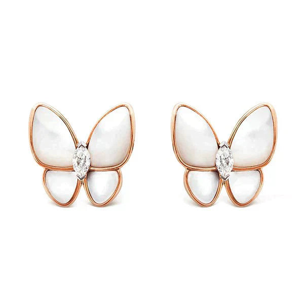 BUTTERFLY MOP DIAMOND EARRINGS