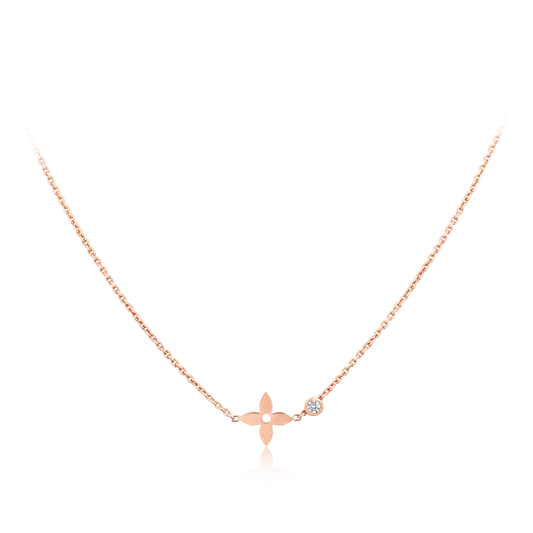 BLOSSOM PENDANT PINK GOLD AND DIAMOND