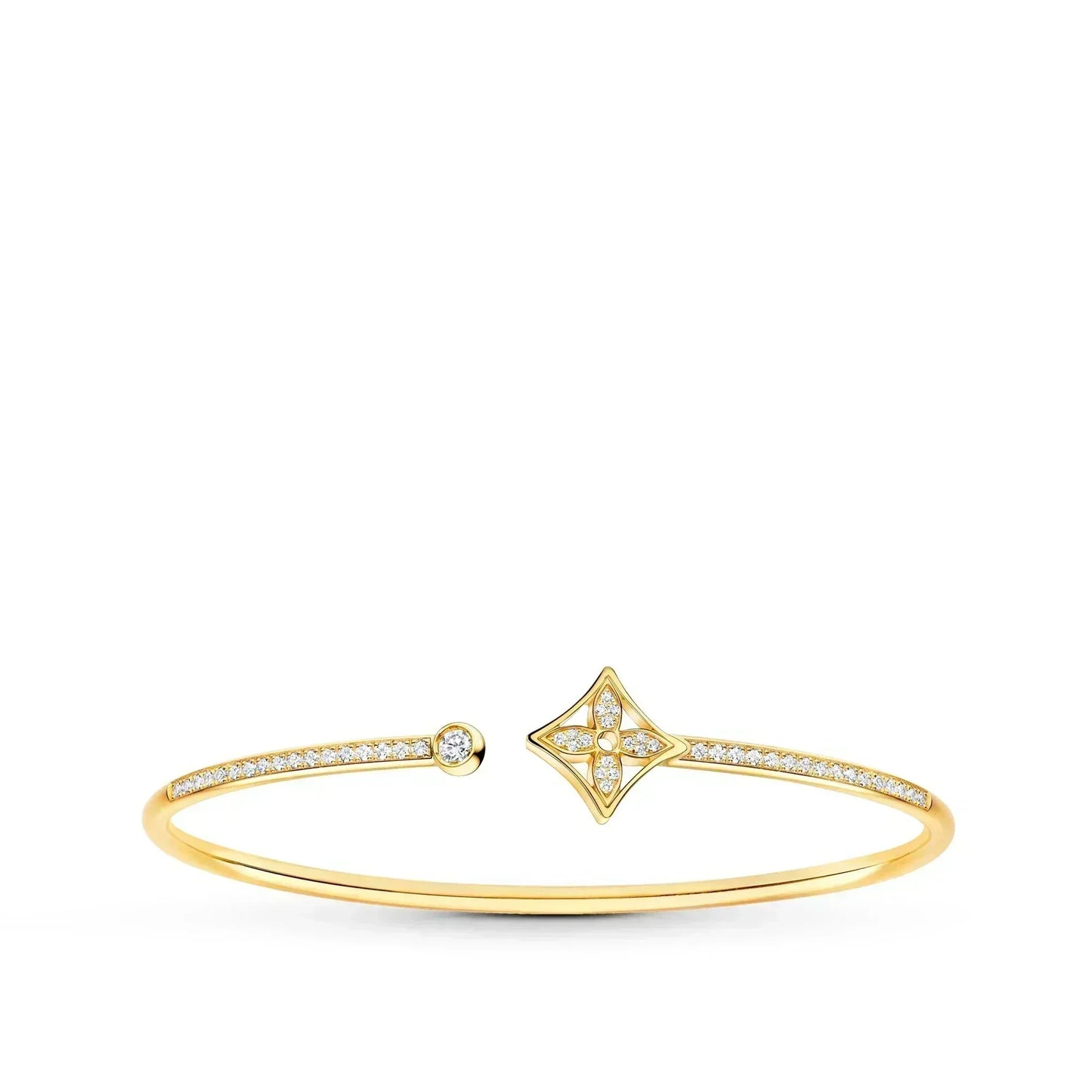 IDYLLE GOLD OPEN BRACELET DIAMOND PAVED