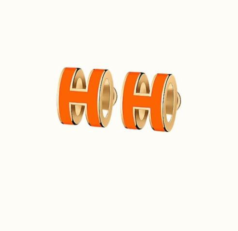 MINI POP H EARRINGS ORANGE