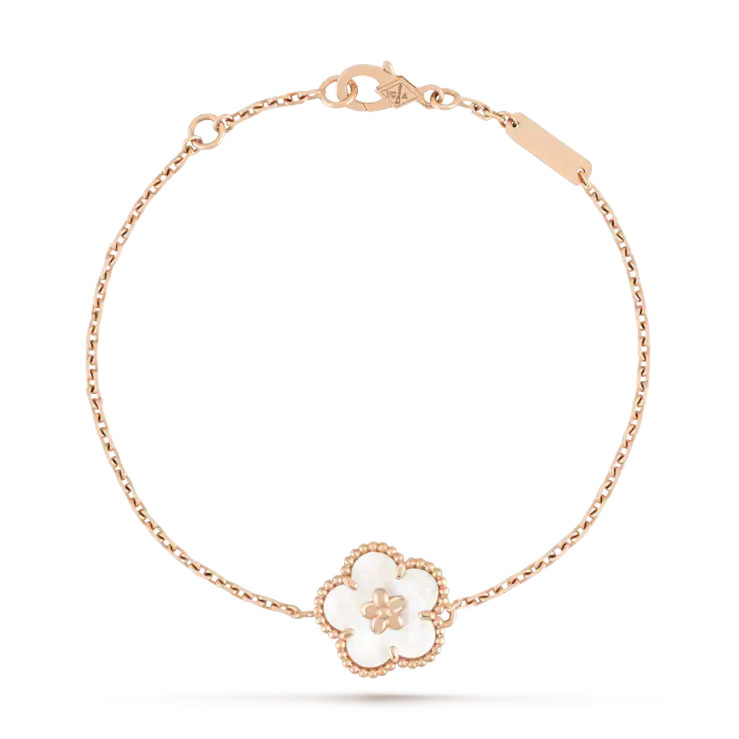 LUCKY WHITE MOP PLUM BLOSSOM  BRACELET