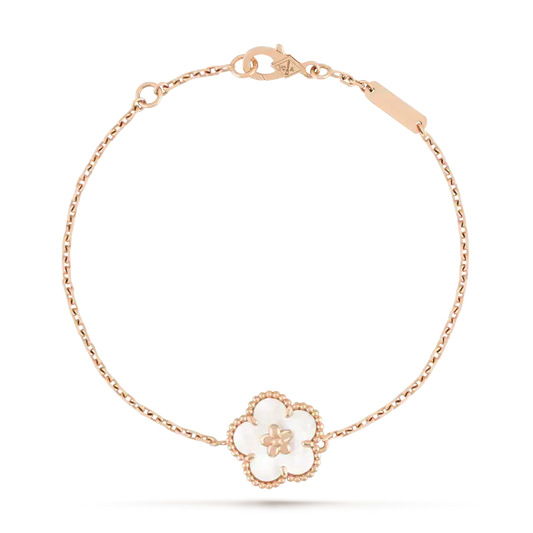 LUCKY WHITE MOP PLUM BLOSSOM  BRACELET